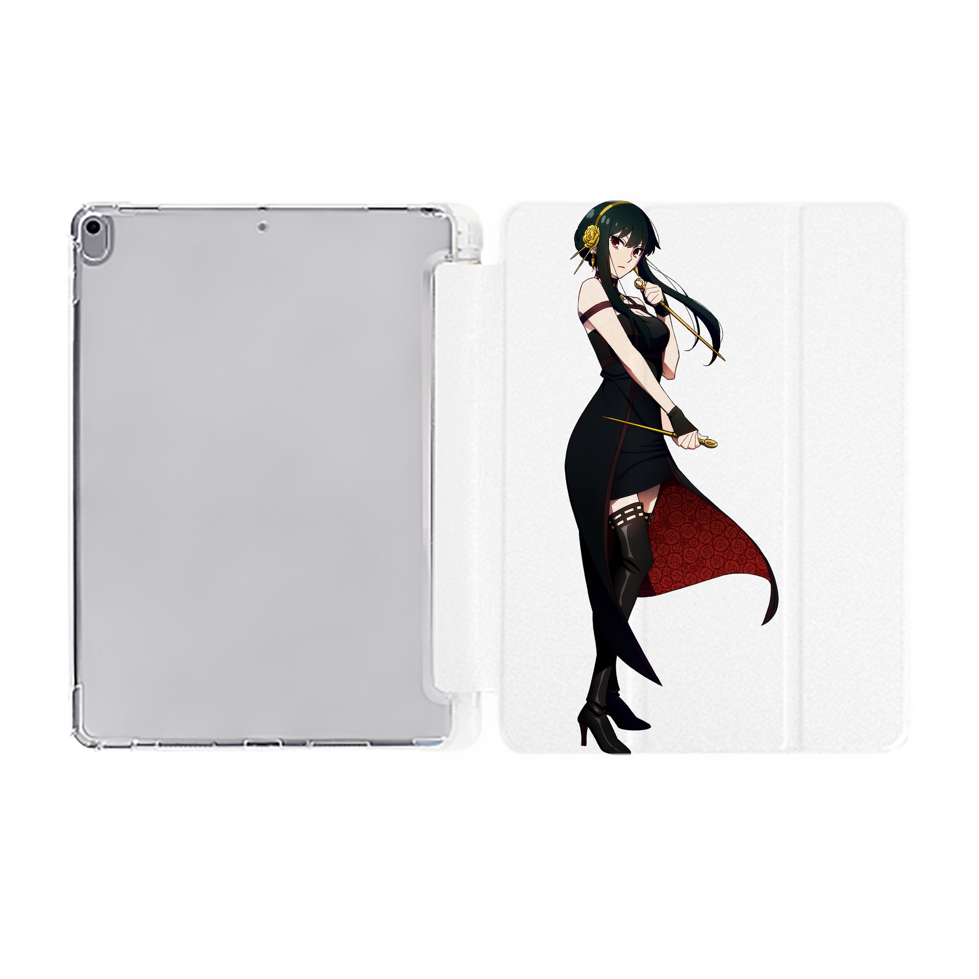 （画像用） SPY×FAMILY间谍家家酒 IPad ケース ペン収納付き 三つ折りスタンド PUレザー×シリコン 対応機種9.5/10.5/10.9インチ